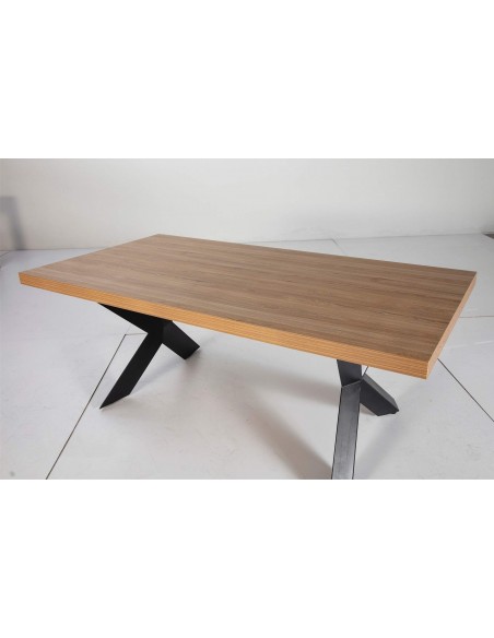 MESA DISEÑO INDUSTRIAL RAYO 200x100, ROBLE, METAL. MESA DISEÑO INDUSTRIAL RAYO 200x100, ROBLE, METAL.