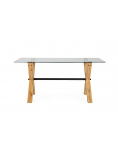 MESA DE DISEÑO RÚSTICO SELENA,160 X 90CM. 2