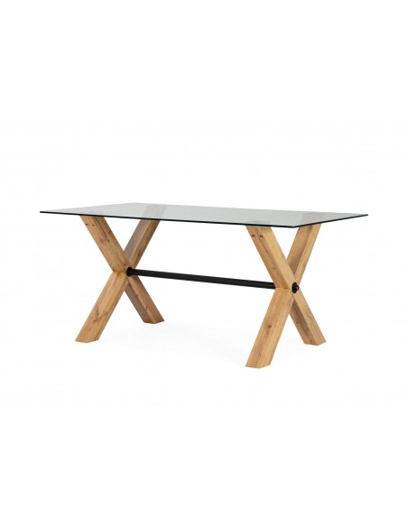 MESA DE DISEÑO RÚSTICO SELENA,160 X 90CM.