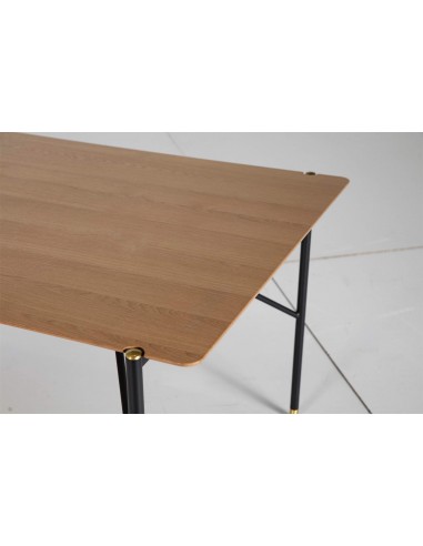 MESA COMEDOR DE DISEÑO LEYRE 160x90, roble, metal