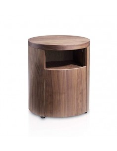 MESITA NOCHE REDONDA POLARIS, MADERA NOGAL