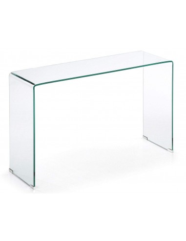 Consola recibidor diseño minimalista Angra 125x40, cristal curvado