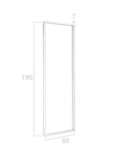 Espelho De Pé Enigma, moldura madeira nogueira