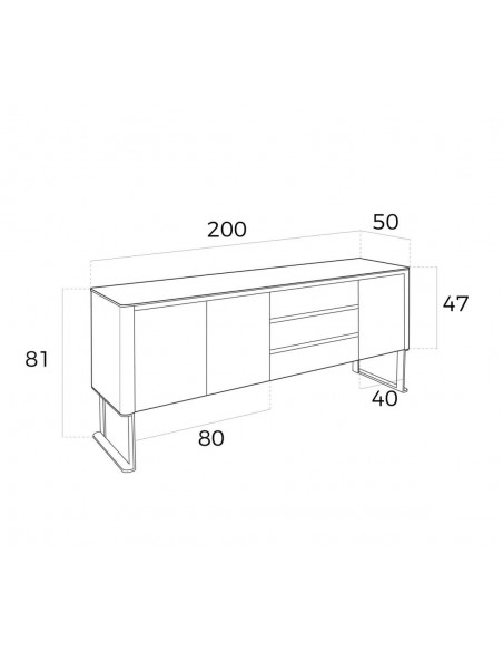 Armário moderno gigante 200x50, noz e vidro preto Armário moderno gigante 200x50, noz e vidro preto