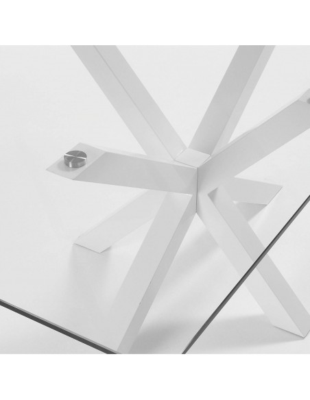 Mesa De Design Arya 160x90, Alumínio , Vidro Transparente Mesa De Design Arya 160x90, Alumínio , Vidro Transparente