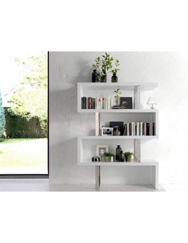 Estante leia 130X170, branco e aço CROMADO