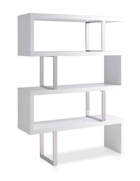 Estante leia 130X170, branco e aço CROMADO Estante leia 130X170, branco e aço CROMADO