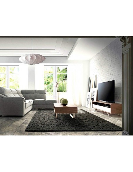 MESA CENTRO Holy 120x60, MADERA NOGAL Y ACERO MESA CENTRO Holy 120x60, MADERA NOGAL Y ACERO