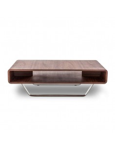 MESA CENTRO Holy 120x60, MADERA NOGAL Y ACERO 2