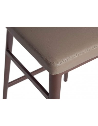 TABURETE moderno Tears, POLIPIEL vison, ACERO BRONCE