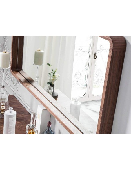 Espelho retangular Enigma 100x50, madeira de nogueira Espelho retangular Enigma 100x50, madeira de nogueira