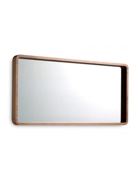 Espelho retangular Enigma 100x50, madeira de nogueira