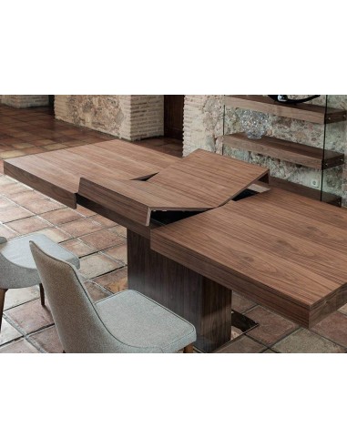 MESA COMEDOR EXTENSIBLE LEA 180(240)x100, NOGAL