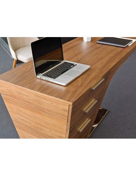 ESCRITORIO OFICINA Tremon 150x60, MADERA NOGAL