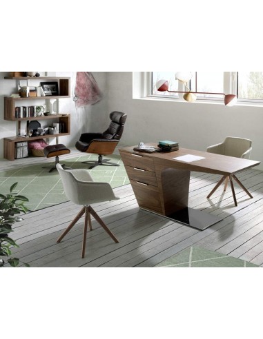Mesa de escritório Tremon 150x60, madeira nogueira