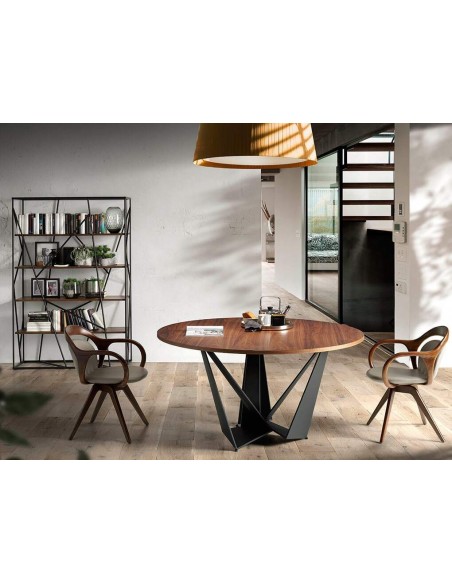 Prateleira CAGE 180x120, aço preto e nogueira Prateleira CAGE 180x120, aço preto e nogueira