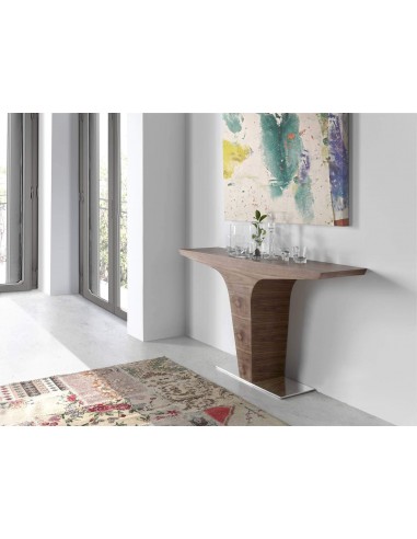 Console moderno TREMON 150x35, madeira de nogueira