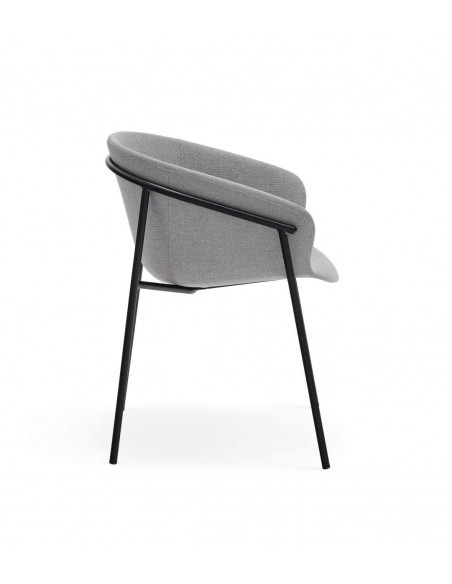 Teulat SILLA diseño HUG, GRIS CLARO, metal negro Teulat SILLA diseño HUG, GRIS CLARO, metal negro