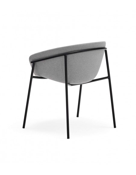 Teulat cadeira design HUG, cinza CLARO, metal preto Teulat cadeira design HUG, cinza CLARO, metal preto