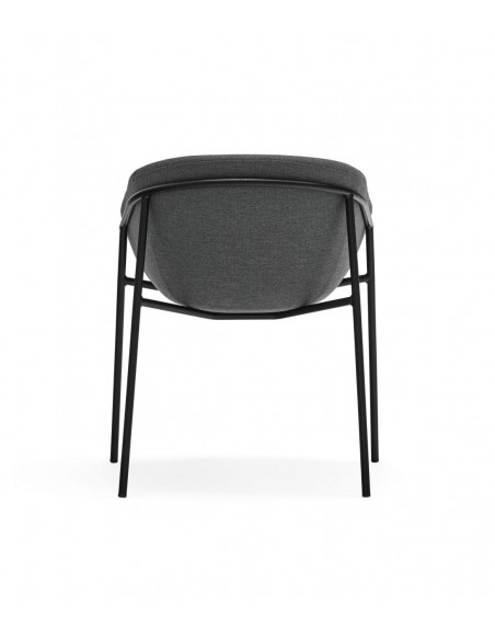 Teulat cadeira design HUG, cinza escuro, metal preto Teulat cadeira design HUG, cinza escuro, metal preto