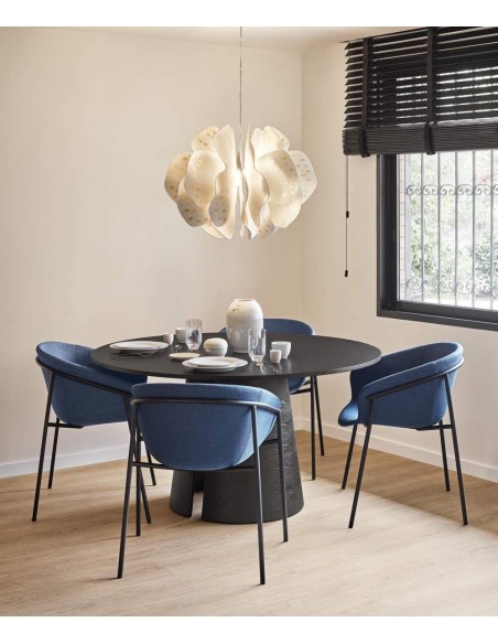 Teulat SILLA diseño HUG, AZUL OSCURO, metal negro Teulat SILLA diseño HUG, AZUL OSCURO, metal negro