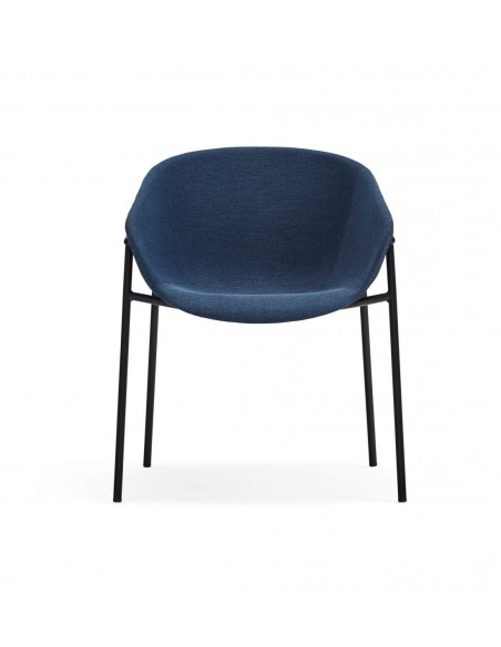 Teulat SILLA diseño HUG, AZUL OSCURO, metal negro Teulat SILLA diseño HUG, AZUL OSCURO, metal negro