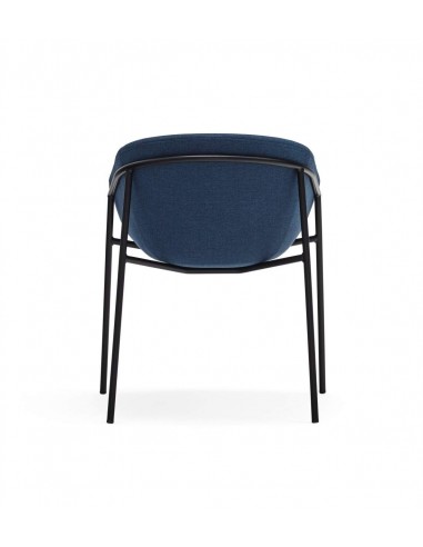 Teulat cadeira design HUG, azul escuro, metal preto