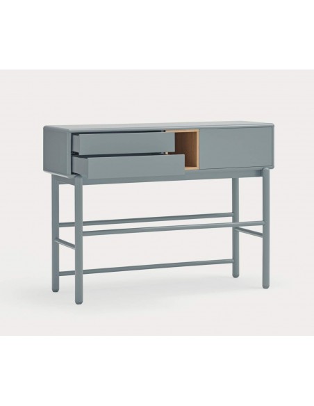 Teulat Console de design CORVO 120x35, cinza pérola, Carvalho