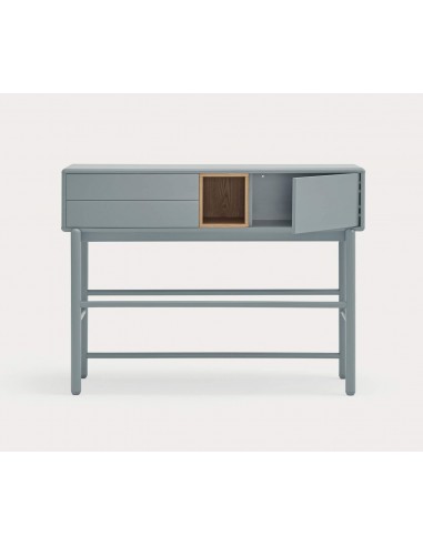 TEULAT Consola de diseño CORVO 120x35, gris perla, roble