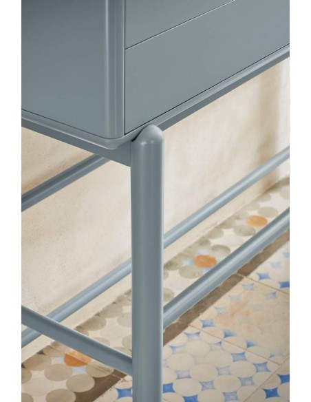 Teulat Console de design CORVO 120x35, cinza pérola, Carvalho