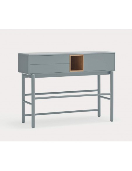 Teulat Console de design CORVO 120x35, cinza pérola, Carvalho