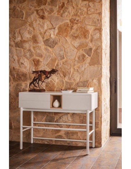 Teulat Console de design CORVO 120X35, creme, Carvalho