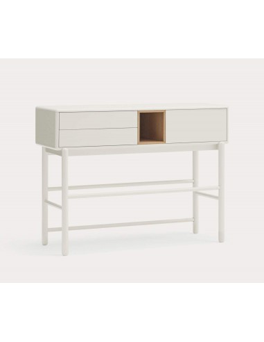 TEULAT Consola de diseño CORVO 120x35, CREMA, roble