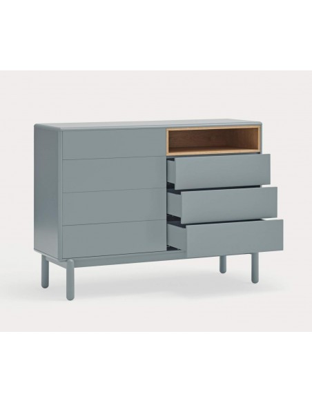 TEULAT CÓMODA CORVO 120x40, 7 CAJONES, GRIS PERLA TEULAT CÓMODA CORVO 120x40, 7 CAJONES, GRIS PERLA