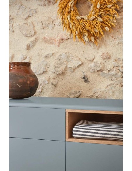 TEULAT CÓMODA CORVO 120x40, 7 CAJONES, GRIS PERLA TEULAT CÓMODA CORVO 120x40, 7 CAJONES, GRIS PERLA