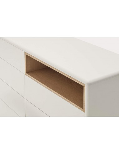 TEULAT confortável CORVO 120x40, 7 gavetas, creme