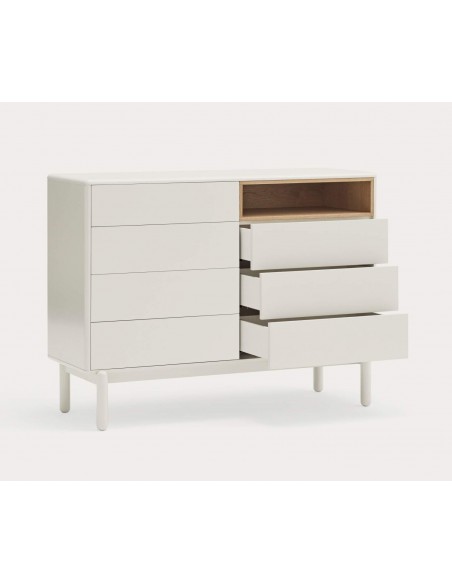 TEULAT CÓMODA CORVO 120x40, 7 CAJONES, CREMA TEULAT CÓMODA CORVO 120x40, 7 CAJONES, CREMA
