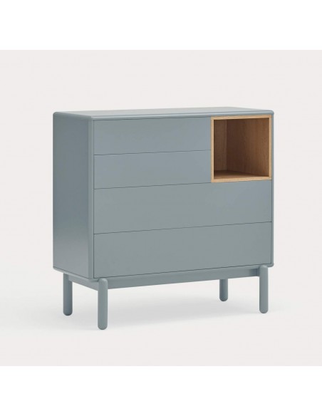 TEULAT COMODA CORVO 90x40, 4 cajones, GRIS PERLA TEULAT COMODA CORVO 90x40, 4 cajones, GRIS PERLA