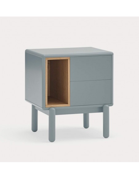 TEULAT mesa de cabeceira CORVO 48X35, cinza pérola, Carvalho TEULAT mesa de cabeceira CORVO 48X35, cinza pérola, Carvalho