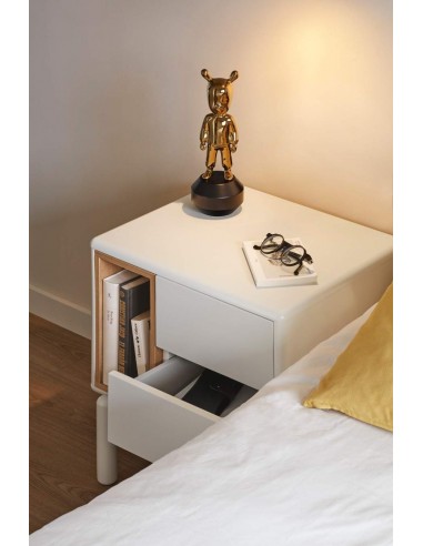 TEULAT MESITA noche CORVO 48x35, CREMA, ROBLE