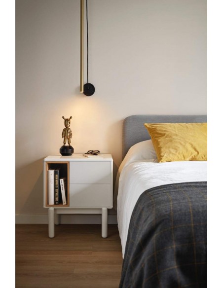 TEULAT MESITA noche CORVO 48x35, CREMA, ROBLE