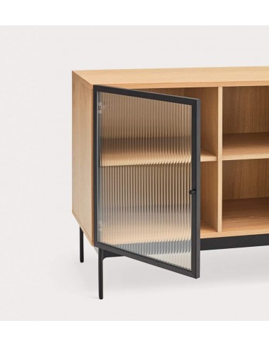 TEULAT APARADOR BLUR 140x45, ROBLE, cristal