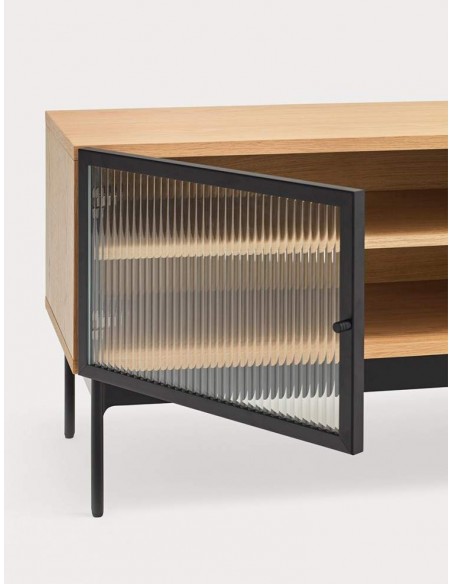 TEULAT MUEBLE TV BLUR 180X40, ROBLE, CRISTAL TEULAT MUEBLE TV BLUR 180X40, ROBLE, CRISTAL