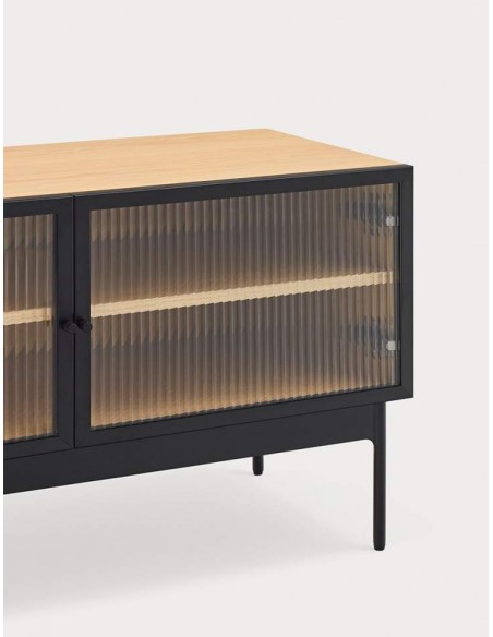 TEULAT MUEBLE TV BLUR 180X40, ROBLE, CRISTAL TEULAT MUEBLE TV BLUR 180X40, ROBLE, CRISTAL