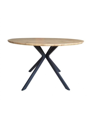 Mesa redonda MINERA 120 metal, madera