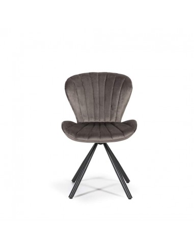 CADEIRA DE DESIGN GIRATÓRIA, SIREN, ESTOFADA EM VELUDO.