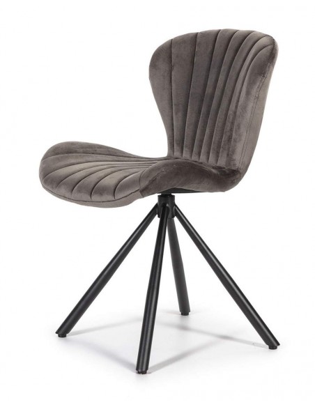 SILLA DE DISEÑO GIRATORIA SIREN, TERCIOPELO.