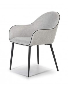 SILLA CON BRAZOS KONIE, tela, metal 2