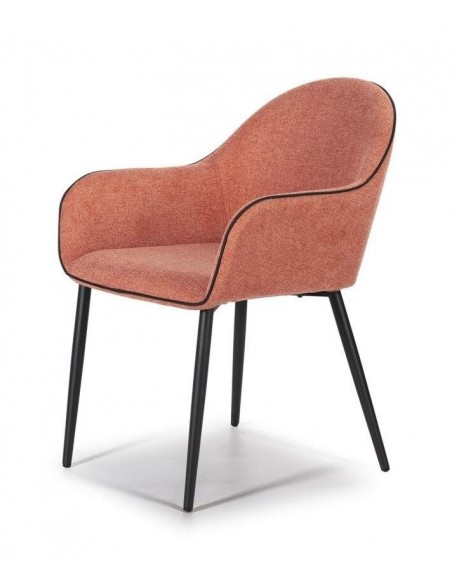 SILLA CON BRAZOS KONIE, tela, metal