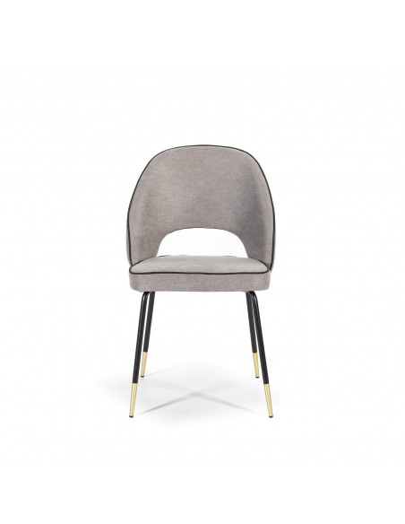 CADEIRA DE DESIGN MODERNO, RAY, TECIDO CINZA. CADEIRA DE DESIGN MODERNO, RAY, TECIDO CINZA.